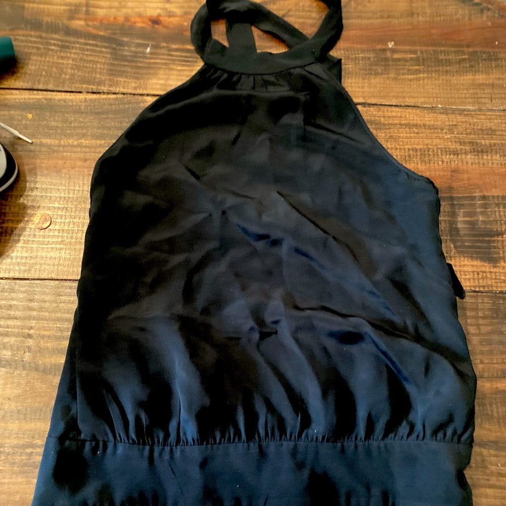 Ann Taylor backless 100% Silk Halter Sz 0